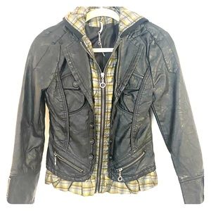 Hooded Leather Jacket